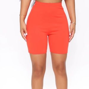 Fashion Nova Biker Shorts Orange